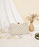 Fabbhue Women's White Embellished Box Clutch - OffWhite