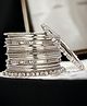 The Pari Set Of 18 Rhodium-Plated  Bangles