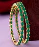 The Pari Set Of 2 Gold-Plated AD-Studded Bangles-5.72cm diameter