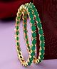 The Pari Set Of 2 Gold-Plated AD-Studded Bangles-6.03cm diameter