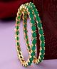 The Pari Set Of 2 Gold-Plated AD-Studded Bangles-6.35cm diameter