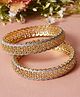 The Pari Set Of 2 Gold-Plated AD-Studded Bangles-5.72cm diameter