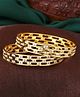 The Pari Set Of 2 Gold-Plated Beaded Bangles-6.03 cm diameter