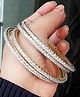 The Pari Set Of 4 Gold-Plated AD-Studded Bangles-5.72 cm diameter