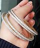 The Pari Set Of 4 Gold-Plated AD-Studded Bangles-6.03 cm diameter