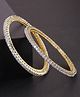 The Pari Set Of 2 Gold-Plated AD-Studded Bangles-5.72 cm diameter