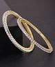 The Pari Set Of 2 Gold-Plated AD-Studded Bangles-6.35 cm diameter
