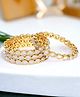 The Pari Set Of 4 Gold-Plated Kundan-Studded Bangles-6.03 cm diameter