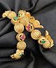 The Pari Set Of 2 Gold-Plated Pearl Beaded Bangles-6.35 cm diameter