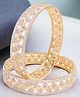 The Pari Set Of 2 Gold-Plated AD-Studded Bangles-5.72 cm diameter