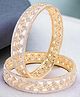 The Pari Set Of 2 Gold-Plated AD-Studded Bangles-6.35 cm diameter