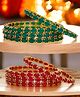 The Pari Set Of 8 Gold-Plated AD-Studded Bangles-6.03 cm diameter
