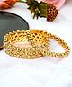 The Pari Set Of 4 Gold-Plated Kundan-Studded Bangles-6.03 cm diameter