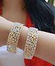 The Pari Set Of 2 Gold-Plated AD-Studded Bangles-5.72 cm diameter