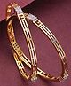The Pari Set Of 2 Gold-Plated American Diamond Bangles-6.03 cm diameter