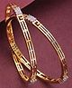 The Pari Set Of 2 Gold-Plated American Diamond Bangles-6.35 cm diameter