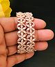The Pari Set Of 2   Rose Gold-plated American Diamond Studded Bangles-6.35 cm diameter