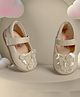 KazarMax Butterfly Embellished Ballerinas - Beige