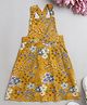 The Magic Wand Sleeveless Floral Printed Pinafore Dress - Yellow