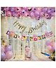 Puchku Premium Happy Birthday Pastel balloon Set for first 1st birthday Theme girls kids ( pack of 76  Multicolor)