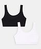 Sillysally Pack of 2 Sleeveless Solid Non Padded & Non Wired Active Bras -   White &  Black
