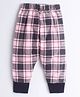 CrayonFlakes Full Length Checkered Fleece Joggers - Pink
