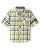 Babyhug Cotton Woven Full Sleeves Checked Shirt - Green