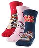 Cute Walk by Babyhug Disney Ankle Length Anti-Bacterial Chip N Dale Graphics Socks Pack of 3 - Multicolour