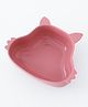  Silicone Bowl With Suction Base Feeding Bowl Fox Shape - Wine Red