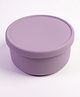Round Shape 100% Silicone Bowl with Lid - Purple