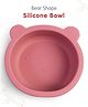 Silicone Suction Bowl 100% Silicone Baby Bowl - Bear Shaped - Red Wine