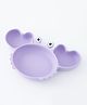 Silicone Suction Based Sectioned Plate Silicone Dish Crab Shaped - Purple| Break Proof| BPA Free| Non-slip Base| Dishwasher Safe| Easy to Clean and Maintain| Encourages Self Feeding