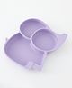 Silicone Suction Dish Sectioned Baby Plate 100% Silicone - Elephant Shape Purple