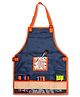 Echo Boomers Blue Multipurpose Teens Waterproof Washable Apron with 4 pockets for Cooking Art Painting and School - Orange Belt
