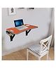 Muren Wall Mount Foldable Space Saving Study Multipurpose Table With Tablet Mobile Slot & Cup Holder With Drawer Storage-Orange