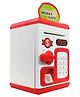 VGRASSP Premium Money Safe Piggy Bank Toy for Kids and Adults with 3 Step Unlock - Feed Number Password Touch Fingerprint Sensor Then Twist Handle to Open The Door (Red - White)