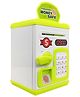 VGRASSP Premium Money Safe Piggy Bank Toy for Kids and Adults with 3 Step Unlock - Feed Number Password Touch Fingerprint Sensor Then Twist Handle to Open The Door (Green - White)