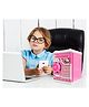 VGRASSP Cartoon Character Money Safe Piggy Bank Toy ATM Machine For Kids And Adults With 2 Step Unlock - Feed Number Password Then Twist The Handle To Open - Pink
