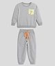 Somersault Full Sleeves Space Printed Sweatshirt  & Joggers Set - Grey