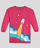 Somersault Full Sleeves Rocket Printed Sweatshirt - Pink