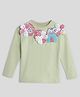 Somersault Full Sleeves Butterfly & Floral Applique Top - Green