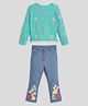 Somersault Full Sleeves Flower Printed Top & Pant Set - Multi Color