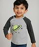 Somersault Full Raglan Sleeves Glow In The Dark Planet Tee - Grey