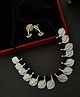 Binnis wardrobe Silver Plated And Black Leaf Shaped Antique Jewllery Set