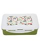 JAYPEE Nuter Butter Plastic 2 Container Lunch Box with Spoon |Leakproof Tiffin box with Silicon Seal - Green -  1100 ml for school Kids , Girls & Boys