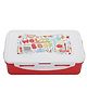 JAYPEE Nuter Butter Plastic 2 Container Lunch Box with Spoon |Leakproof Tiffin box with Silicon Seal - Red -  1100 ml for school Kids , Girls & Boys