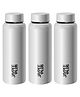 Jaypee Plus Galaxy Stainless Steel Fast Fridge Cooling Water Bottle Pack of 3-Rust & Leak Proof-750ml Each,Silver