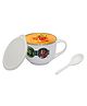 Jaypee Plus Stainless Steel Disney Avengers Souptok Prime Soup Bowl with Lid & Spoon , White