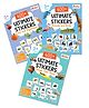 1200+ Ultimate Stickers Books (Set of 3) - Fruits and Vegetables Animal and Birds Things That Move for 3+ Years Kids