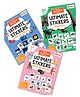 1200+ Ultimate Stickers Books (Set of 3) - Space and Science Dinosaurs World Around Us - English